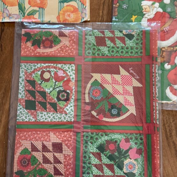 Vintage  Gift Wrap Papper  Folded Christmas  Birthdays Baby - Picture 2 of 9